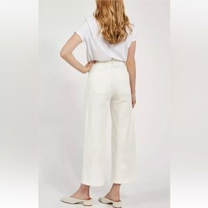 Loup Denim White Crop Pants XS Excellent Simone High Rise Jesse Kamm Rudy Jude
